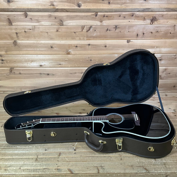 Takamine EF341DX Left Handed Acoustic Guitar - Black
