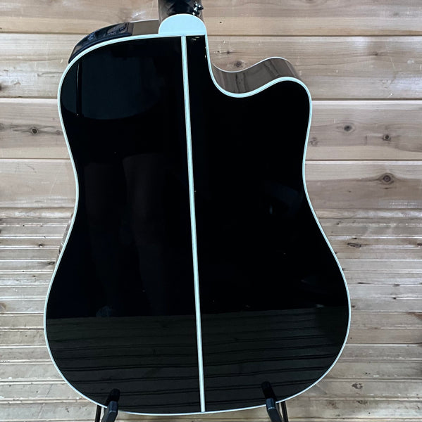 Takamine EF341DX Left Handed Acoustic Guitar - Black