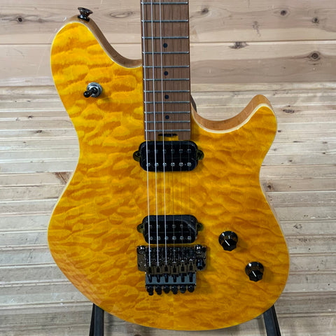 EVH Wolfgang Standard QM Electric Guitar - Transparent Amber