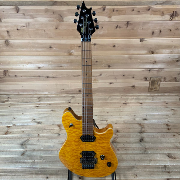 EVH Wolfgang Standard QM Electric Guitar - Transparent Amber