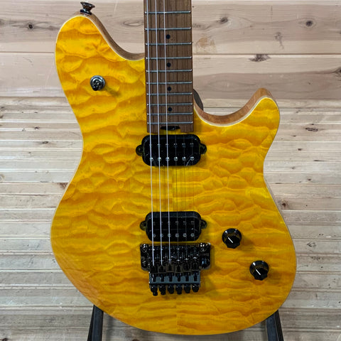 EVH Wolfgang Standard QM Electric Guitar - Transparent Amber
