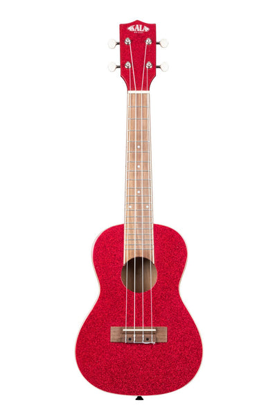 Kala Sparkle Concert Ukulele - Ritzy Red Sparkle