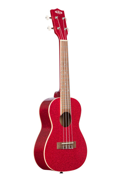 Kala Sparkle Concert Ukulele - Ritzy Red Sparkle