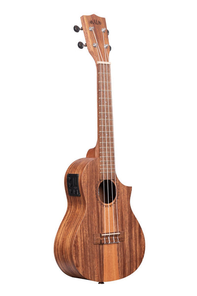 Kala KA-TK-C-CE Teak Tri Top Concert Ukulele W/ Cutaway and EQ - Natural