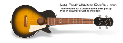 Epiphone Les Paul Tenor Ukulele Outfit - Vintage Sunburst