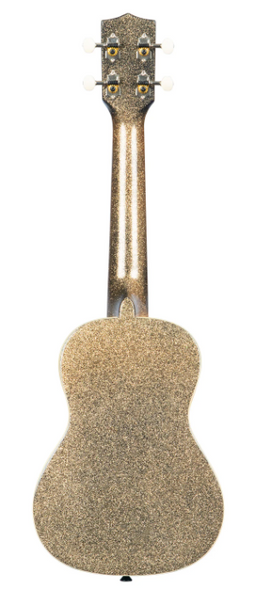 Kala Sparkle Concert Ukulele - Stardust Gold Sparkle