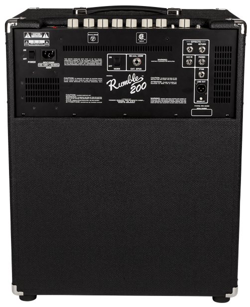 Fender Rumble 200 (V3) Bass Amplifier - Black/Silver - Huber Fender Rumble 200 (V3) Bass Amplifier - Black/Silver - Huber