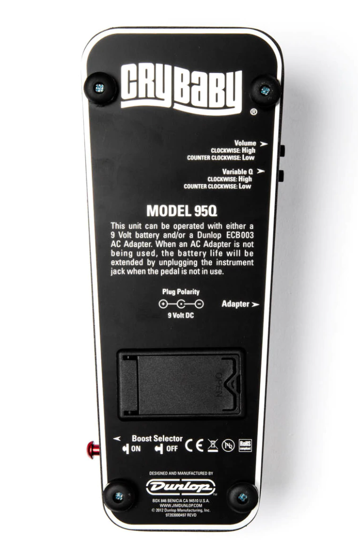 Dunlop 95Q Crybaby Wah Pedal Effects Pedal - Huber Breese Music