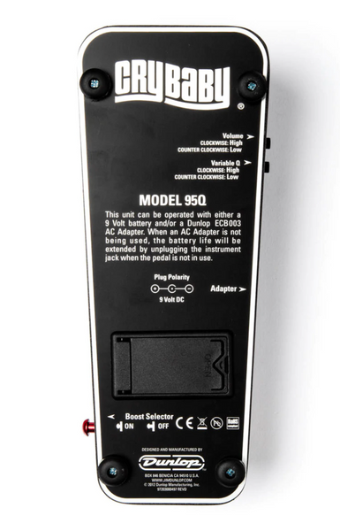 Dunlop 95Q Crybaby Wah Pedal Effects Pedal