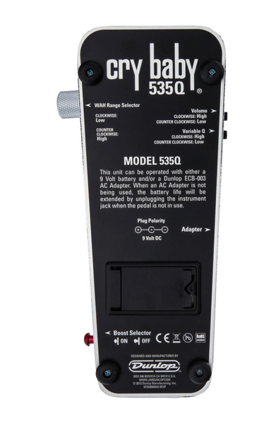 Dunlop 535QC Crybaby Chrome Wah Pedal Effects Pedal