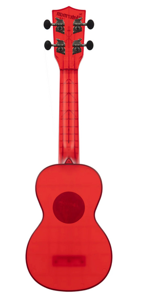 Kala Waterman Transparent Sea Glass Soprano Ukulele - Maritime Red