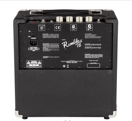Fender Rumble 15 (V3) Bass Amplifier - Black/Silver