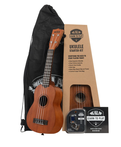 Kala Learn To Play Soprano Ukulele Starter Kit - Mahogany