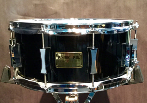 Pork Pie 6 x 14" Vintage Black Laquer Maple Snare Drum