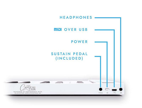 Carry-On Folding 88 Key Piano - White